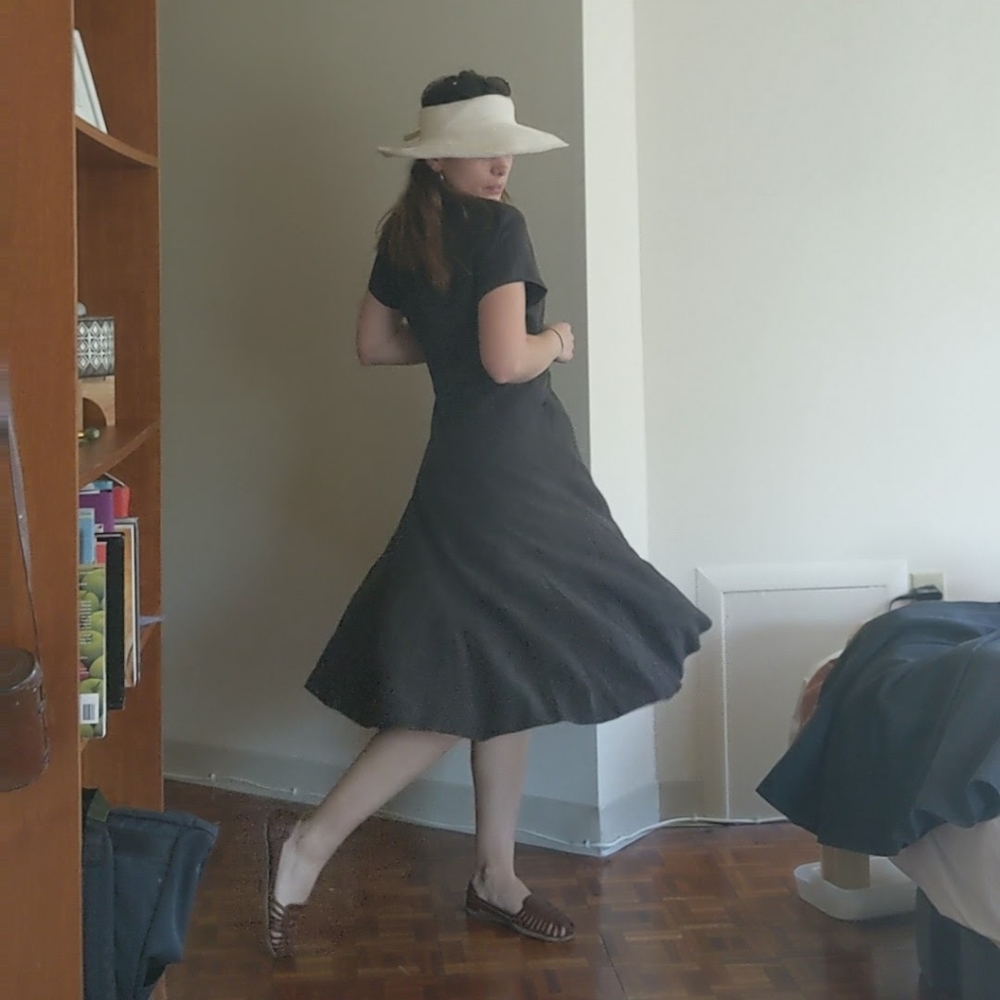 Silk/linen vintage 90s dress